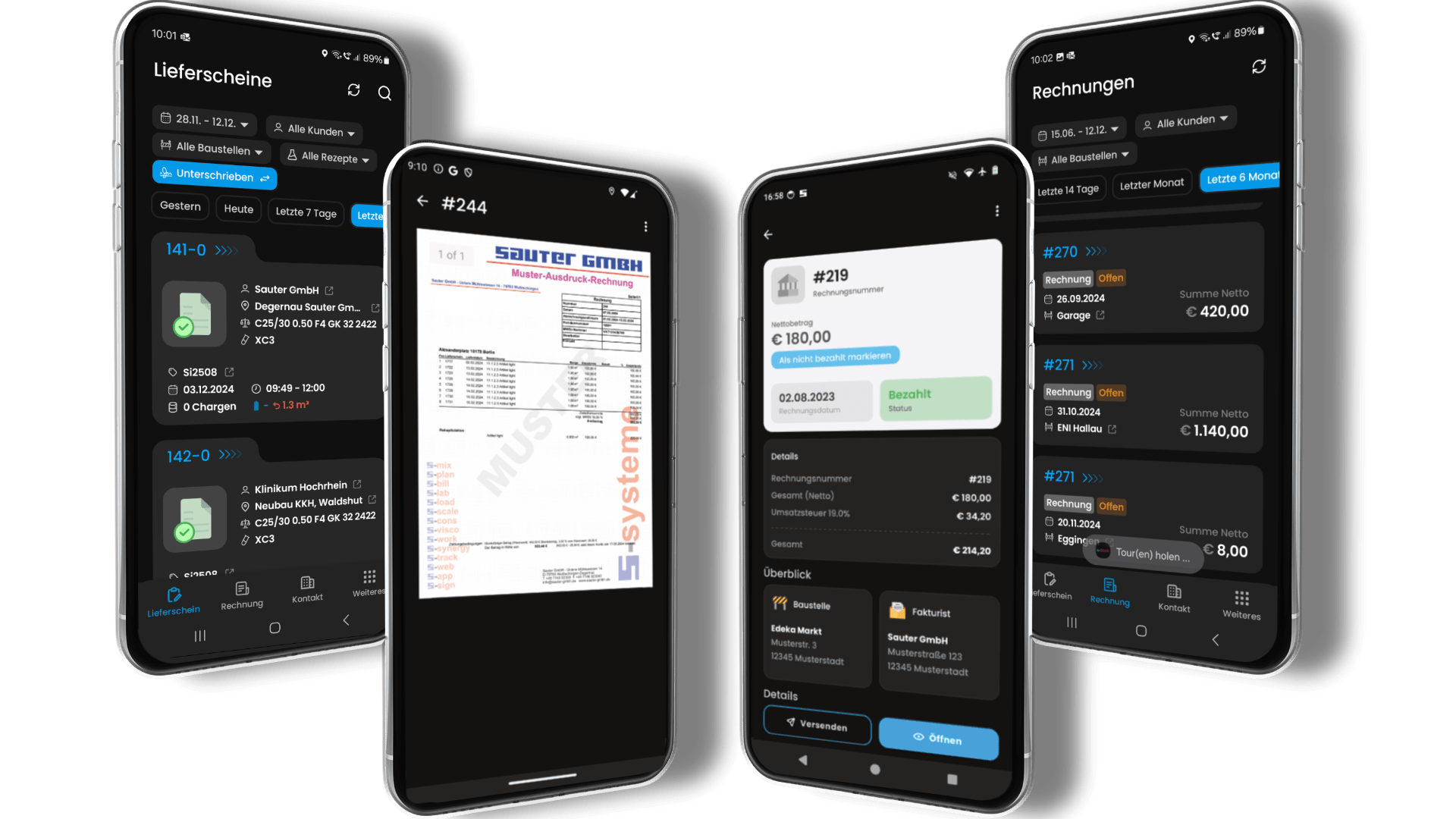 s
-edoc-App für das mobile Verwalten von 
Lieferscheinen und Rechnungen
