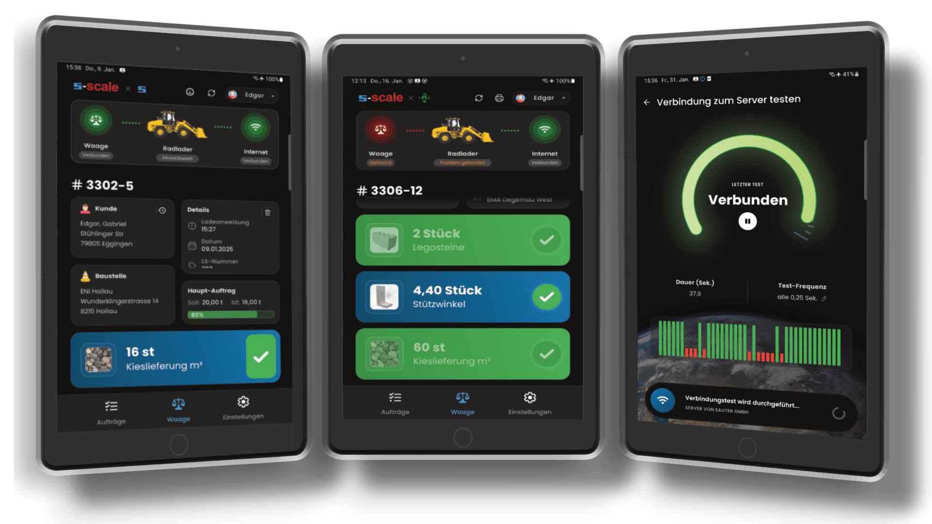 s-scale+ App für Ihre Baumaschinen